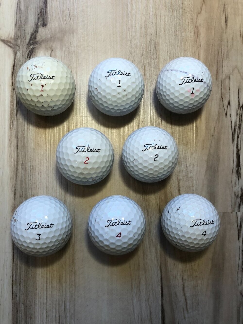 8 Titleist Pro V1 392 Pro V1x 332 Golf Balls Vintage Early Gen Used Lot